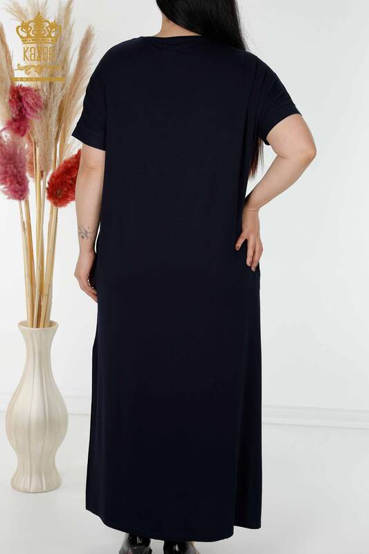 فروش عمده لباس زنانه طرح گل ناوی - 7733 | KAZEE