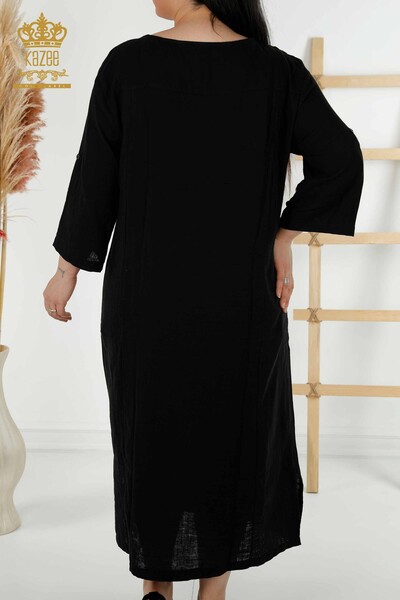 فروش عمده لباس زنانه - دو جیب - مشکی - 20400 | KAZEE - Thumbnail