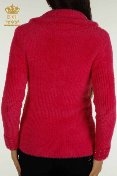 فروش عمده لباس بافتنی زنانه - آنگورا - منجوق سنگ دوزی - فوشیا - 30769 | KAZEE - Thumbnail