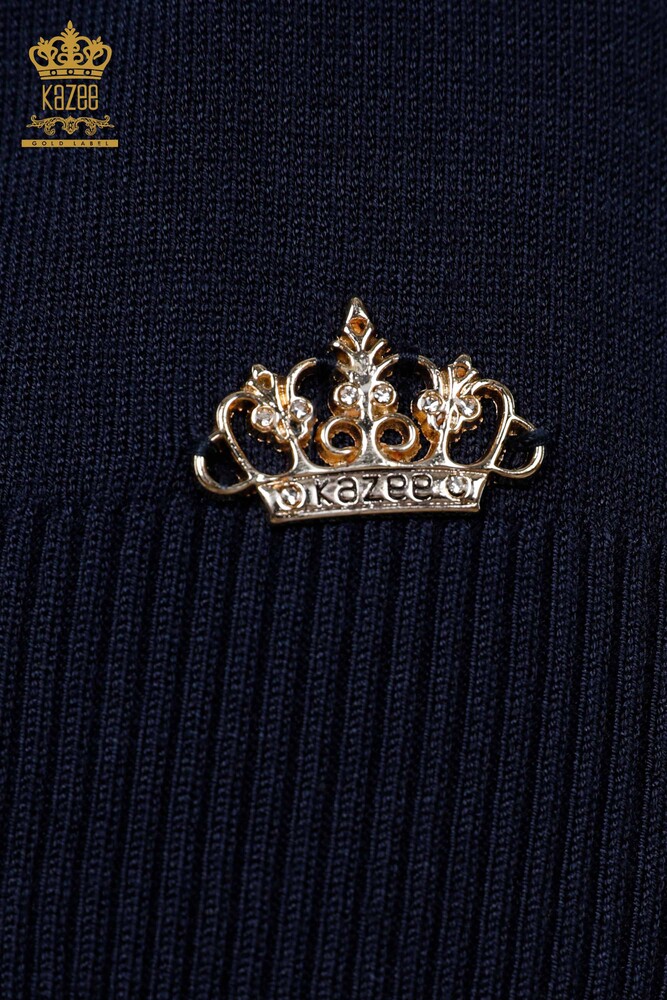 فروش عمده لباس بافتنی زنانه یقه بلند پایه ویسکوز - 15670 | KAZEE - 9