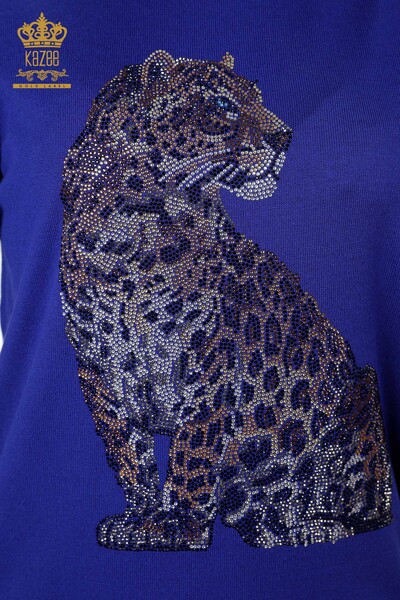 فروش عمده لباس بافتنی زنانه - طرح پلنگی - آستین - راه راه دوزی - آستین کوتاه - 16856 | KAZEE - Thumbnail