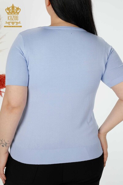 فروش عمده ژاکت بافتنی زنانه مدل آمریکایی آبی - 15943 | KAZEE - Thumbnail