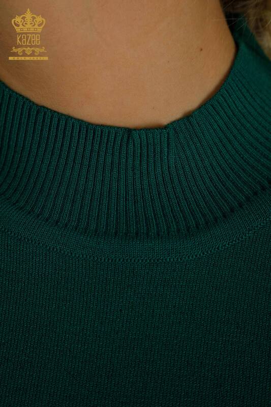 فروش عمده ژاکت بافتنی زنانه - مدل آمریکایی - سبز - 14541 | KAZEE