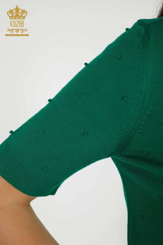 فروش عمده ژاکت بافتنی زنانه - مدل آمریکایی - سبز - 30131 | KAZEE