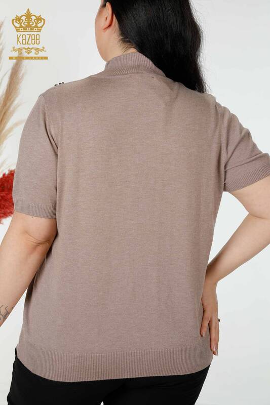 فروش عمده ژاکت بافتنی زنانه راسو مدل آمریکایی - 16929| KAZEE