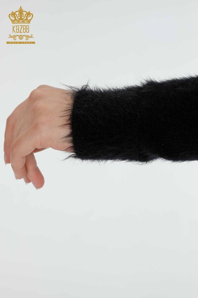 عمده فروشی ژاکت بافتنی زنانه انگورا مشکی-16994 / کازی - 6