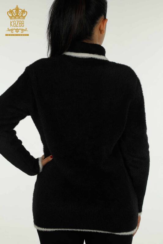 فروش عمده ژاکت بافتنی زنانه - آنگورا - مشکی - 30646 | KAZEE