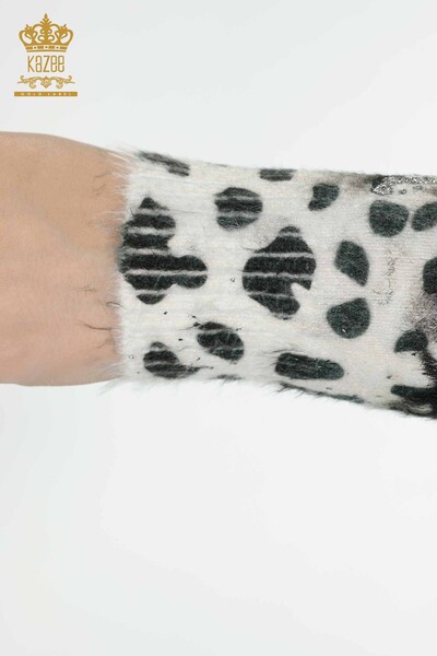 عمده فروشی لباس بافتنی زنانه انگورا چاپ دیجیتال اکرو -18996 / کازی - 6