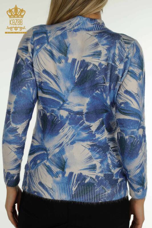فروش عمده ژاکت بافتنی زنانه - آنگورا - آستین بلند - دیجیتال - 40035 | KAZEE
