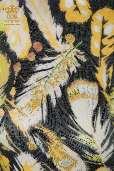 فروش عمده ژاکت بافتنی زنانه آنگورا زعفرانی - 18959 | KAZEE - Thumbnail