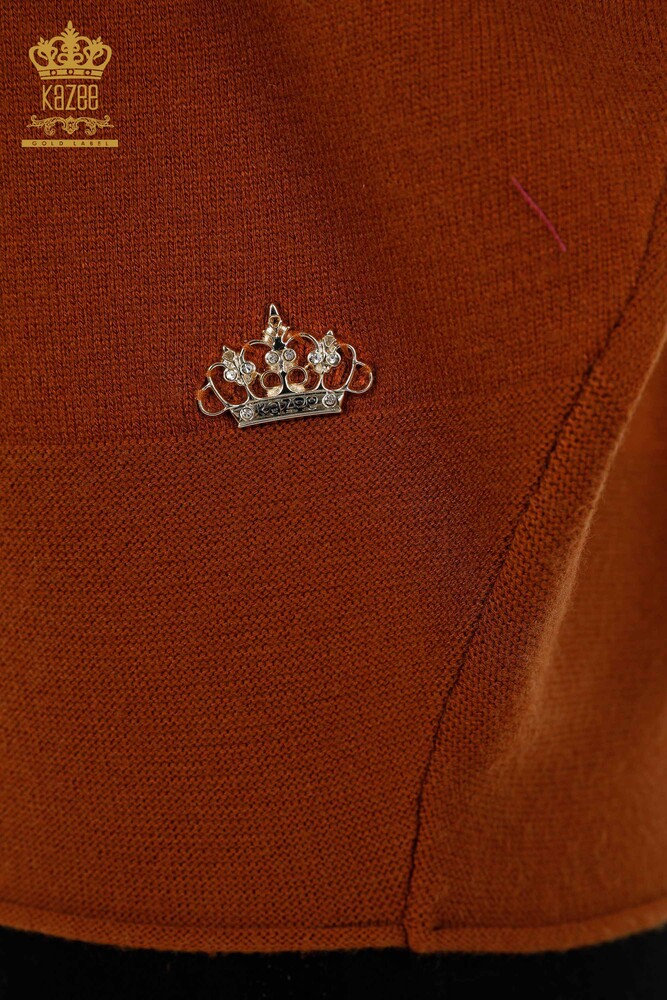 فروش عمده ژاکت بافتنی زنانه - پایه - برنزه - 30241 | KAZEE - 3