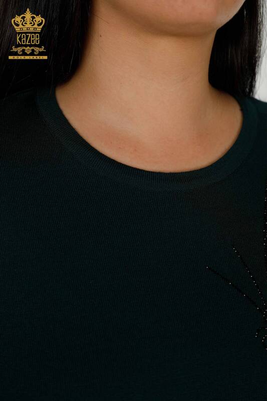 فروش عمده ژاکت بافتنی زنانه نفتی طرح دار پروانه ای - 16958 | KAZEE
