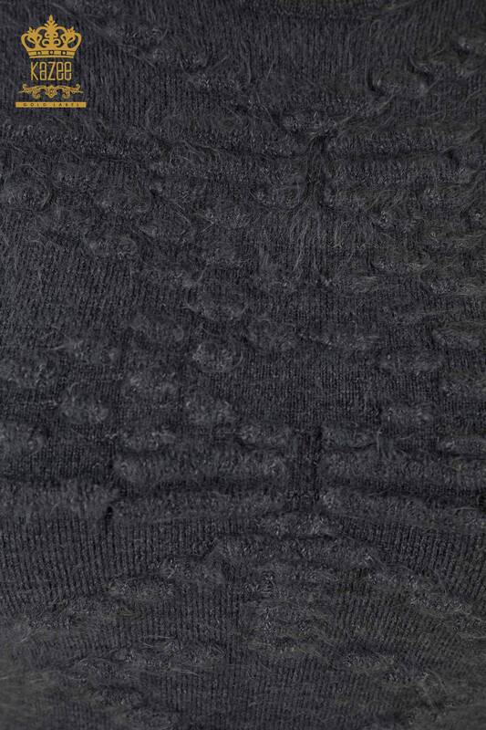 فروش عمده لباس بافتنی زنانه ژاکت بافتنی مو آستین بلند آنگورا - 18473 | KAZEE