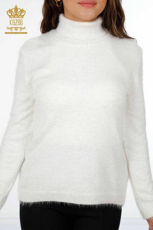 فروش عمده ژاکت بافتنی زنانه - ترانزیشن براق - ویسکوز - یقه یقه اسکی - 19080 | KAZEE