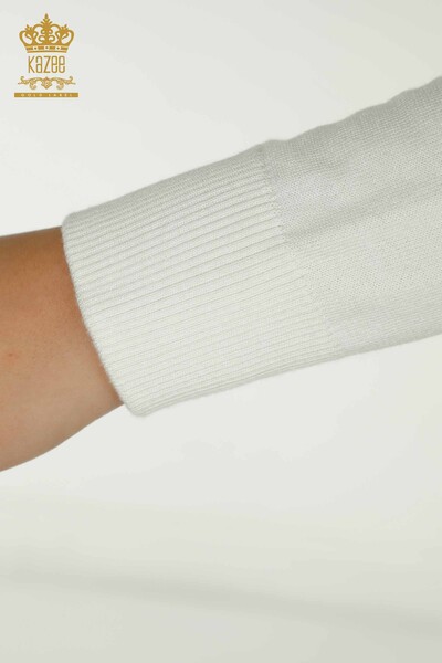 فروش عمده ژاکت بافتنی زنانه - سنگ دوزی - اکرو - 30471 | KAZEE - 6