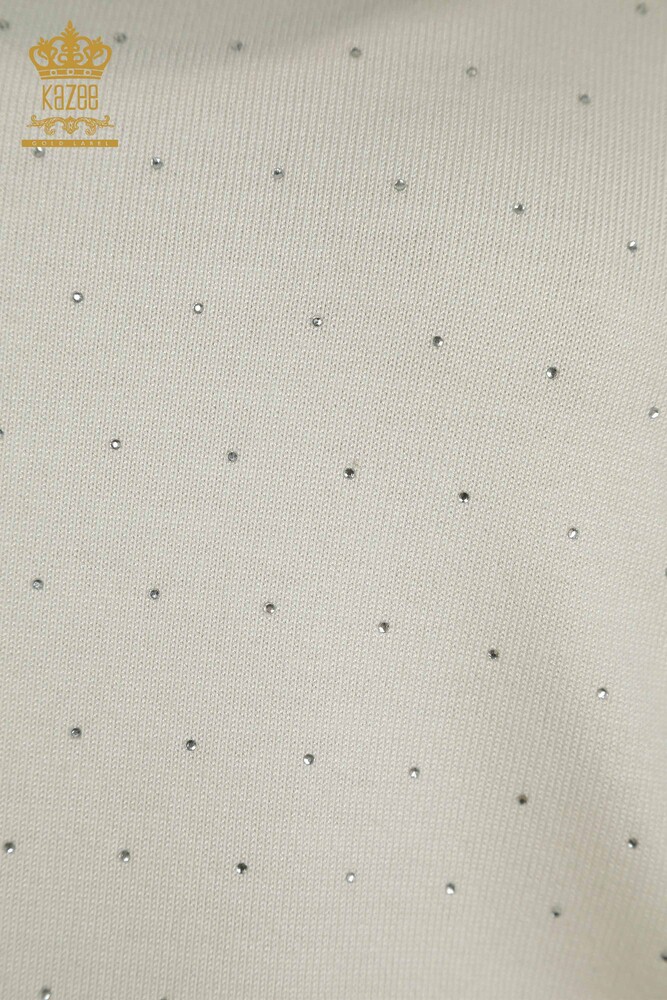 فروش عمده ژاکت بافتنی زنانه اکرو سنگ دوزی - 30677 | KAZEE - 4