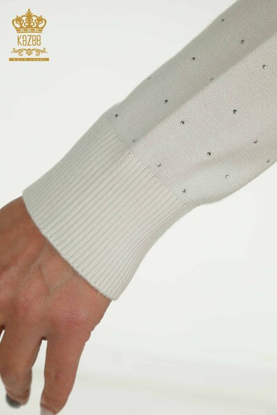 فروش عمده ژاکت بافتنی زنانه اکرو سنگ دوزی - 30677 | KAZEE - 6