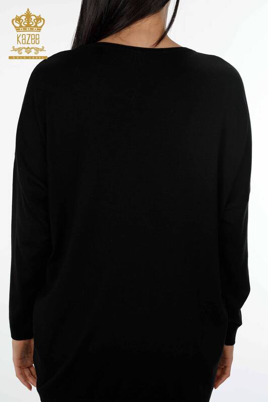 فروش عمده ژاکت بافتنی زنانه - سنگ دوزی - طرح رز - 16622 | KAZEE