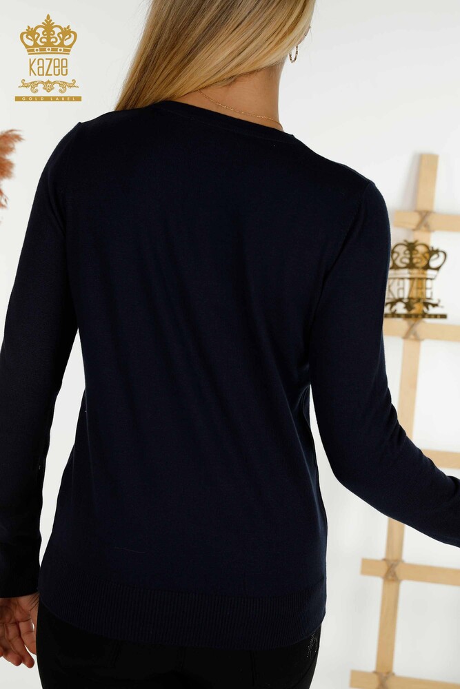 فروش عمده ژاکت بافتنی زنانه طرح ببر نیروی دریایی - 30127 | KAZEE - 6