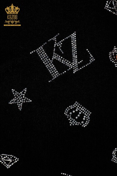 فروش عمده تونیک بافتنی زنانه - طرح دار - دو - جزییات جیبی - Angora - 18895 | KAZEE - 9