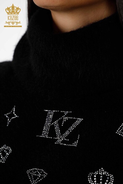 فروش عمده تونیک بافتنی زنانه - طرح دار - دو - جزییات جیبی - Angora - 18895 | KAZEE - 11