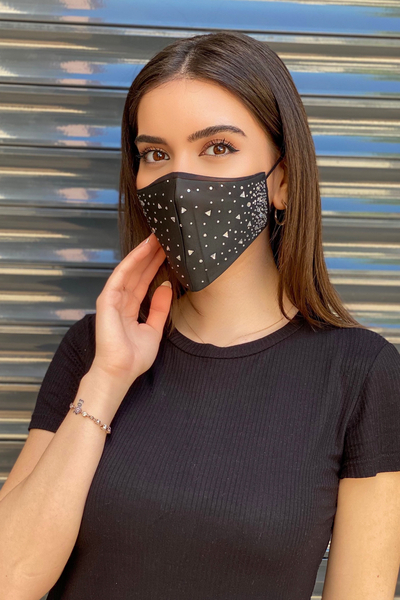 فروش عمده ماسک زنانه سنگ دوزی شده - 385 | KAZEE - Thumbnail