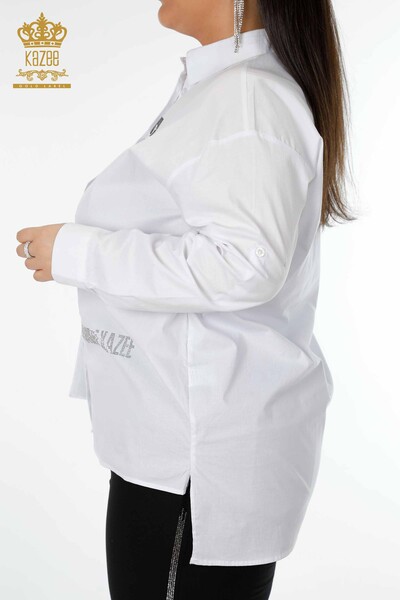 فروش عمده پیراهن زنانه - کریستال - سنگ دوزی - سفید - 20136 | KAZEE - Thumbnail