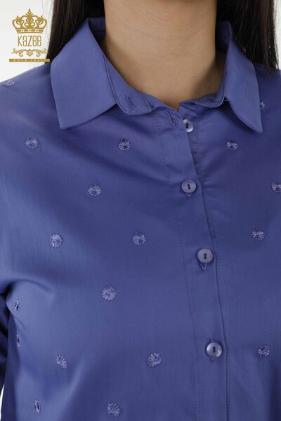 فروش عمده پیراهن زنانه یاسی با گلدوزی - 20254 | KAZEE - Thumbnail
