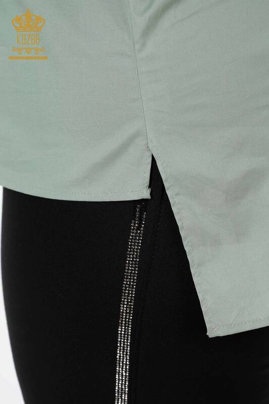 فروش عمده پیراهن زنانه - کریستال - سنگ دوزی - آبی روشن - 20136 | KAZEE