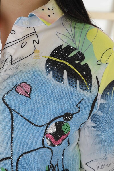 فروش عمده پیراهن زنانه - چاپ دیجیتال - 20361 | KAZEE - Thumbnail