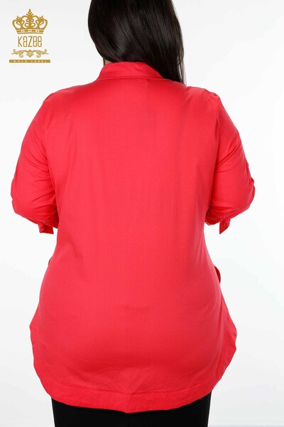 فروش عمده پیراهن زنانه - طرح پروانه گلدار - سنگ دوزی شده - پنبه - 20128 | KAZEE - Thumbnail