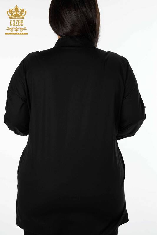 فروش عمده پیراهن زنانه - طرح دار - چاک دار - نخی - 20080 | KAZEE