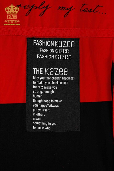 فروش عمده پیراهن زنانه - جزییات جیبی - مشکی - 20352 | KAZEE - Thumbnail