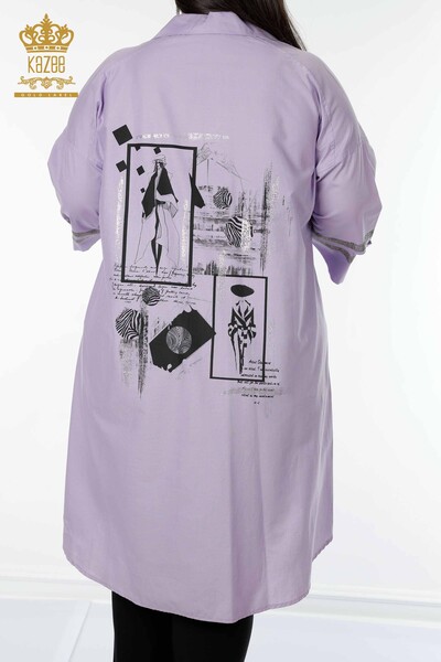 فروش عمده پیراهن زنانه - جزییات جیبی - یاسی - 17199 | KAZEE - Thumbnail