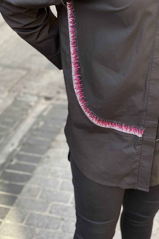 فروش عمده پیراهن زنانه - سنگ دوزی - طرح دار - 17225 | KAZEE