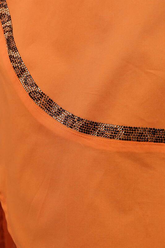 فروش عمده پیراهن زنانه - سنگ دوزی - طرح ببر - 17052 | KAZEE