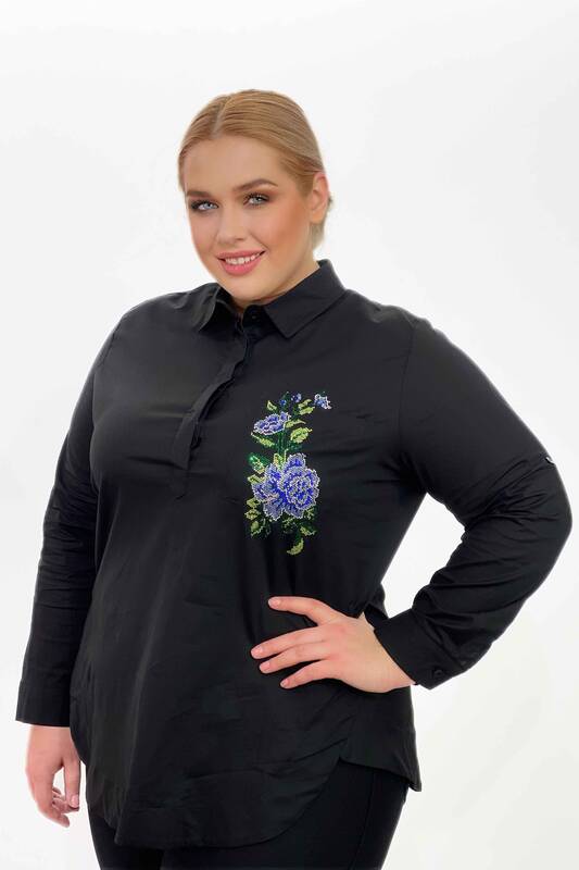 فروش عمده پیراهن زنانه - طرح ببر و گل - سنگ دوزی - 20000 | KAZEE