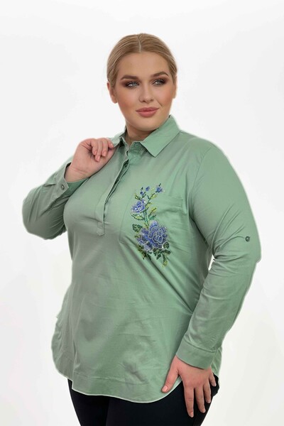فروش عمده پیراهن زنانه - طرح ببر و گل - سنگ دوزی - 20000 | KAZEE - Thumbnail