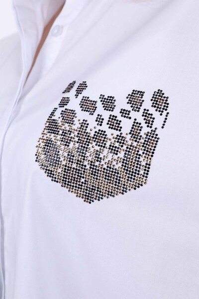 فروش عمده پیراهن زنانه - طرح ببر - جیبی - سنگ دوزی - 17047 | KAZEE - Thumbnail