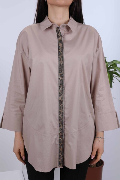 فروش عمده پیراهن زنانه - طرح ببر - سنگ دوزی - 20019 | KAZEE - Thumbnail