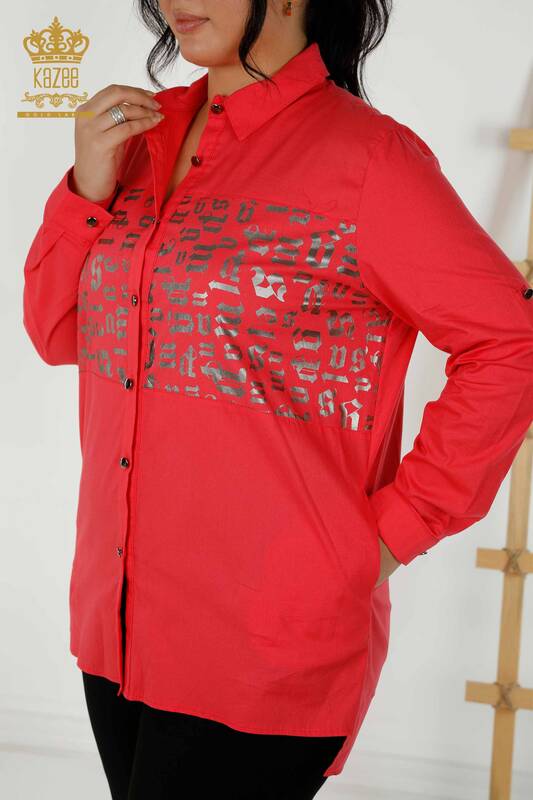 فروش عمده پیراهن زنانه جیبی مرجانی - 20080 | KAZEE
