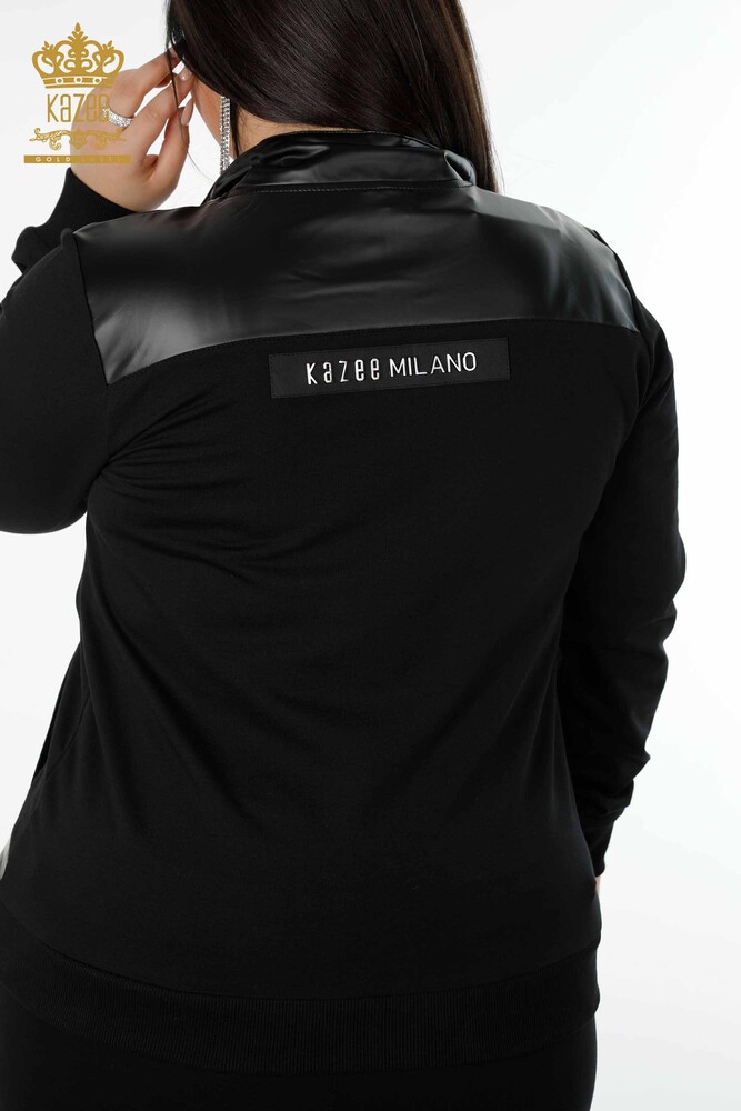 فروش عمده تیم ورزش بانوان - چرم - زیپ دار - مشکی - 17337 | KAZEE - 13