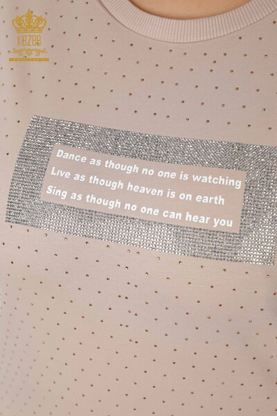 فروش عمده تیم ورزشی بانوان - آستین کوتاه - بژ - 17389 | KAZEE - 4