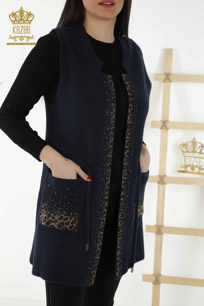 فروش عمده جلیقه زنانه سنگ پلنگ دوزی نیروی دریایی - 30245 | KAZEE - 2