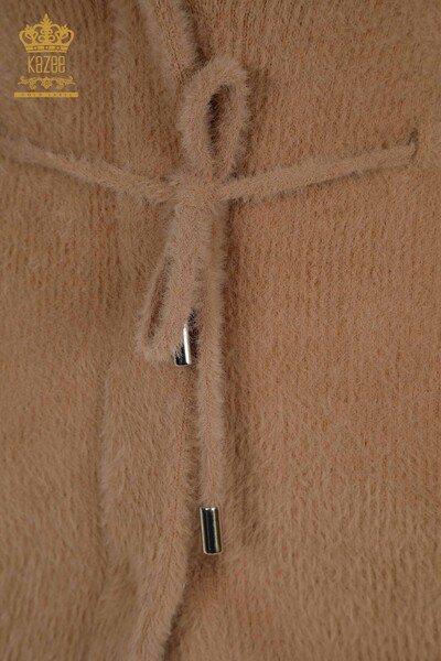 فروش عمده ژاکت کش باف پشمی زنانه - کراوات با جزئیات - راسو - 30269 | KAZEE - Thumbnail