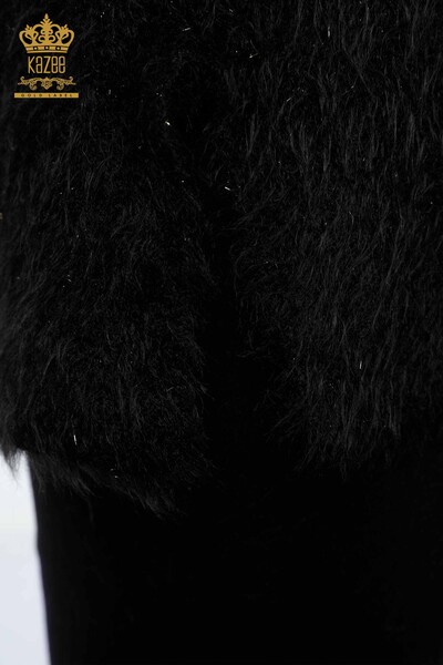 فروش عمده ژاکت بافتنی زنانه بلند - یقه V - موهای بافتنی - 19094 | KAZEE - Thumbnail
