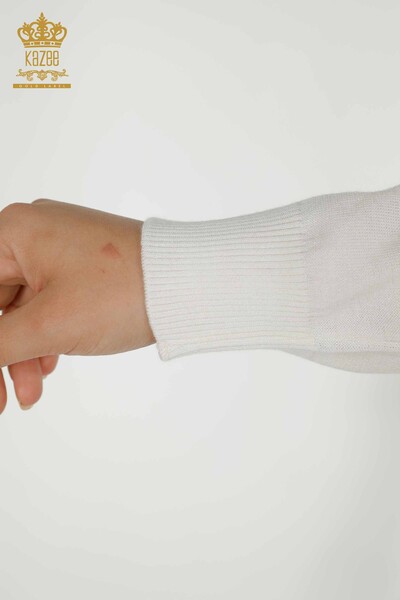 فروش عمده ژاکت بافتنی زنانه اکرو سنگ دوزی - 16728 | KAZEE - 6