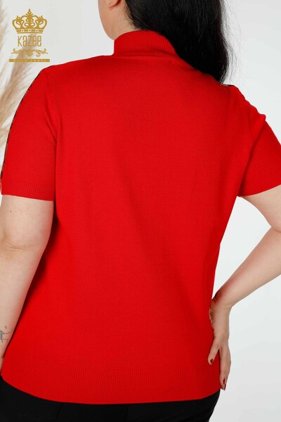 عمده فروشی ژاکت بافتنی زنانه ببر طرح قرمز - 16999 | کازی - 7