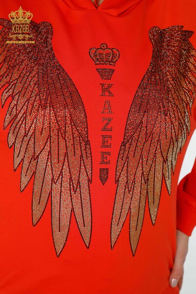 فروش عمده تیم ورزش بانوان - فرشته - الگوی بال - نارنجی - 17481 | KAZEE - Thumbnail