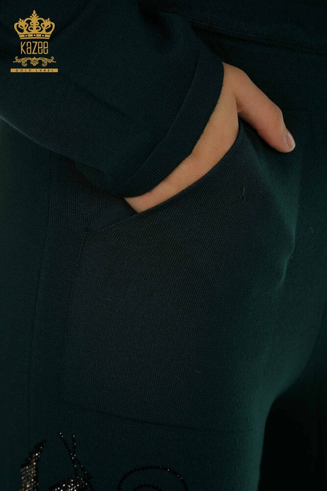 فروش عمده ست اسپرت زنانه - طرح گل - نفتی - 16661 | KAZEE - 9